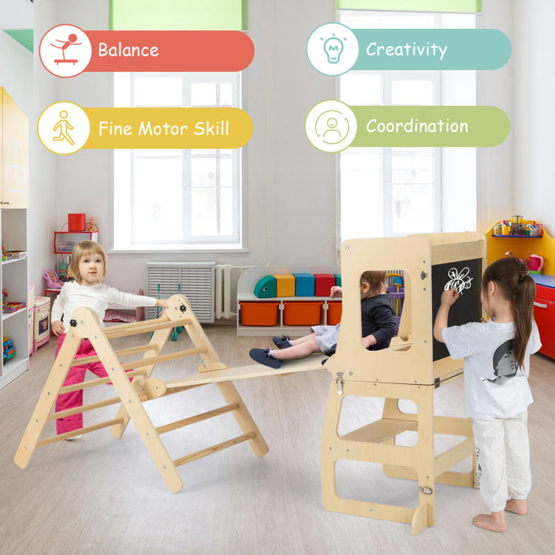 7-In-1 Toddler Climbing Toy Connected Table and Chair Set